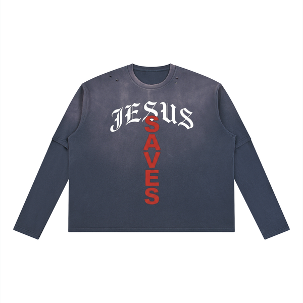 Unisex Vintage Wash Layered T-Shirt