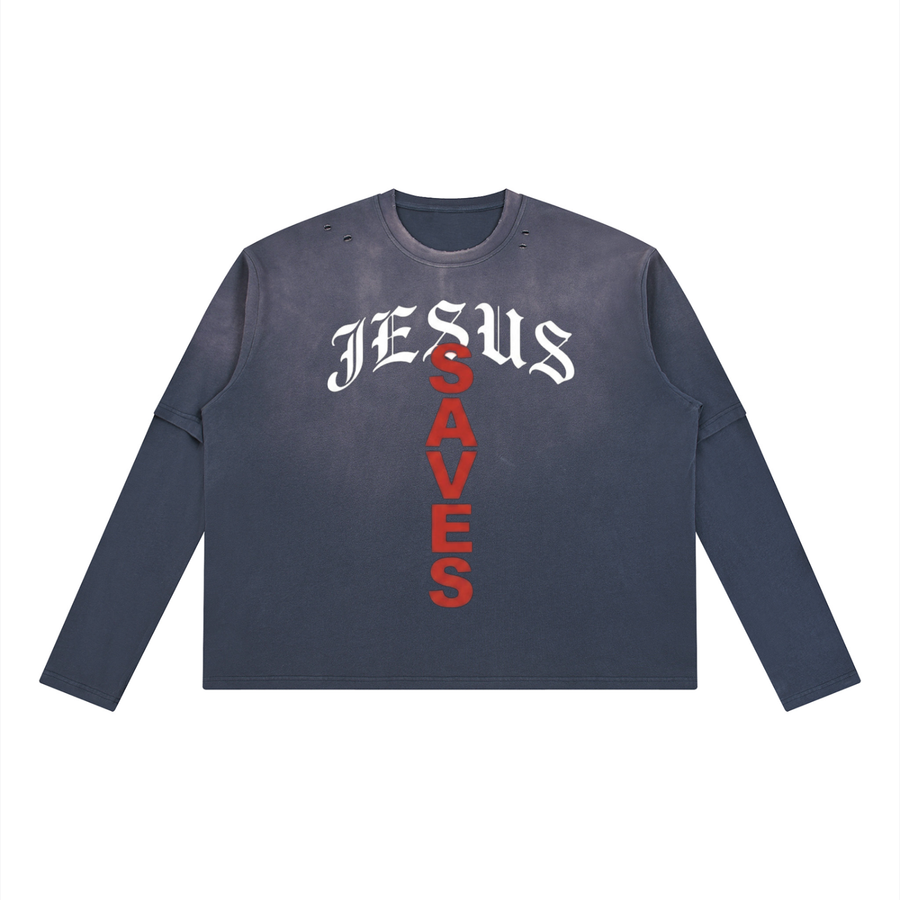 Unisex Vintage Wash Layered T-Shirt